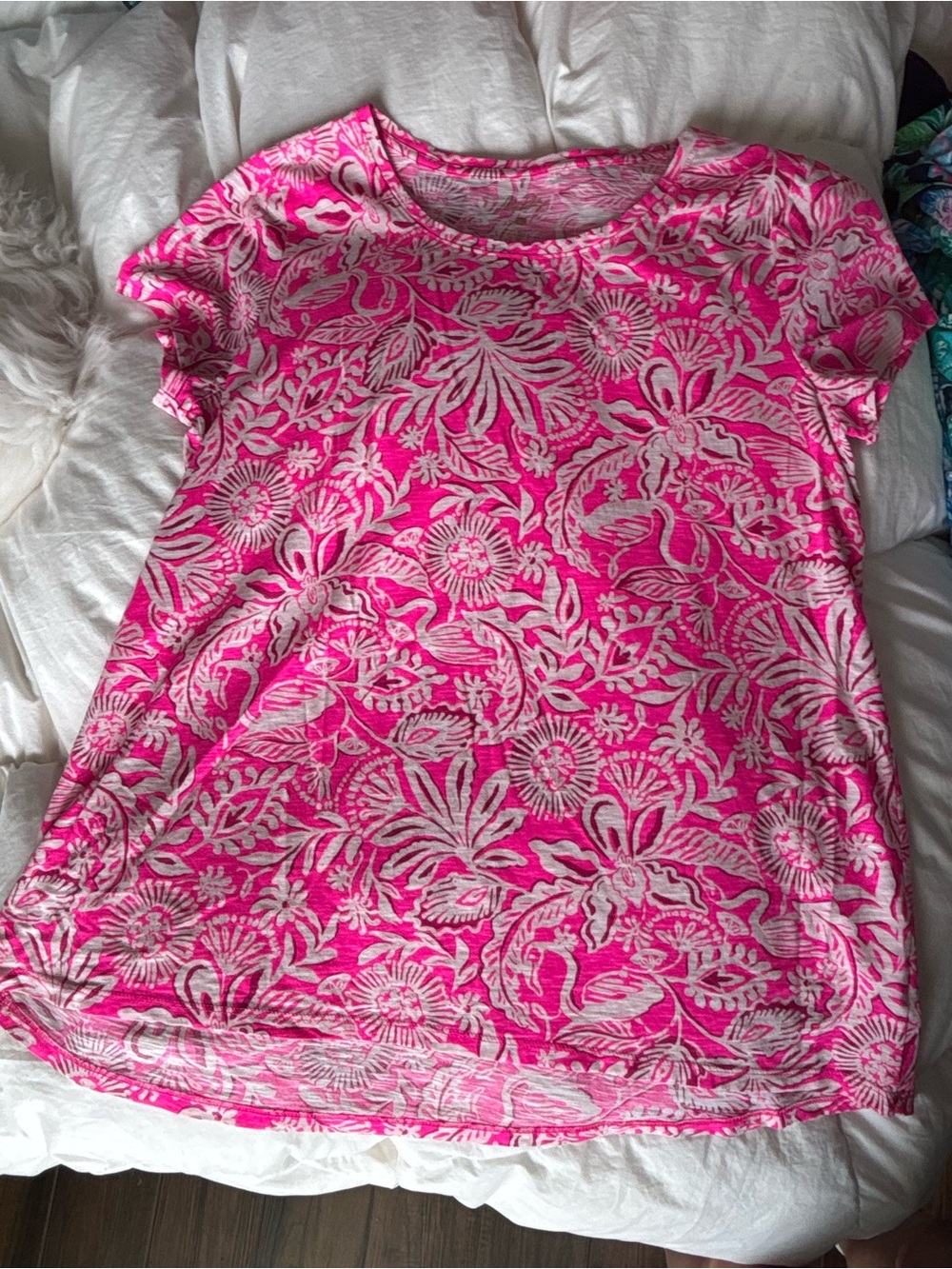 Lilly Pulitzer Pink Floral Short Sleeve